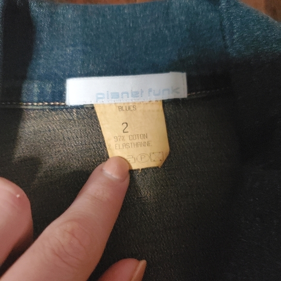 Planet Funk Vintage denim jacket size 2 - Picture 2 of 6